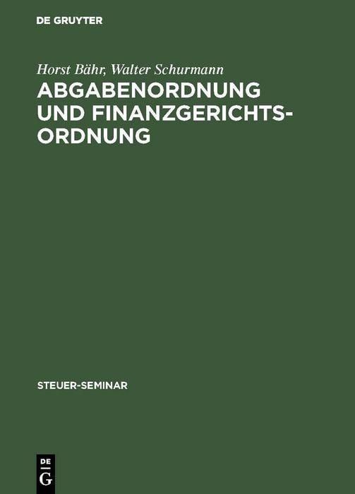 Produktbild: Abgabenordnung und Finanzgerichtsordnung
