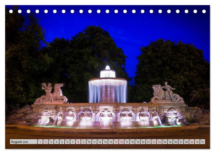 Produktbild: M&uuml;nchen - Lichter der Gro&szlig;stadt (Tischkalender 2026 DIN A5 quer), CALVENDO Monatskalender