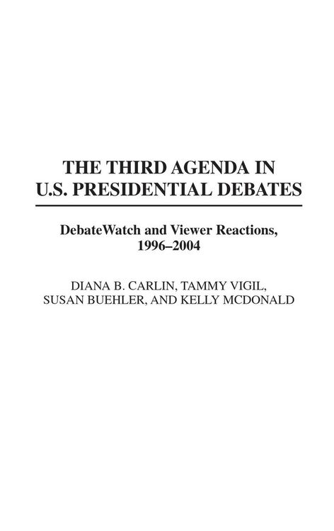 Produktbild: The Third Agenda in U.S. Presidential Debates