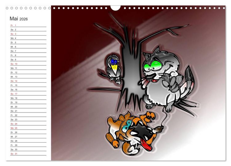 Produktbild: Alles f&uuml;r die Katz! Lustiger Katzen-Planer (Wandkalender 2026 DIN A3 quer), CALVENDO Monatskalender