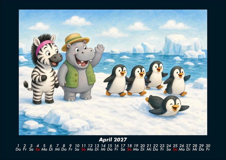 Produktbild: Zara & Sash in der Polarwelt 2027 Fotokalender DIN A4