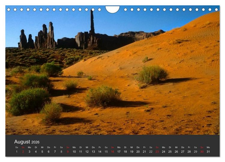 Produktbild: W&uuml;sten, wilde Sch&ouml;nheiten (Wandkalender 2026 DIN A4 quer), CALVENDO Monatskalender