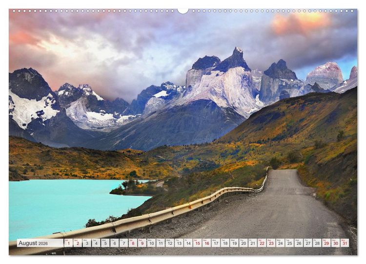 Produktbild: Patagonia, Argentina and Chile National Parks (High Quality Premium Wall Calendar 2026 DIN A2 landscape),CALVENDO 12 Month Wall Calendar