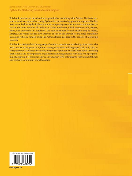 Produktbild: Python for Marketing Research and Analytics
