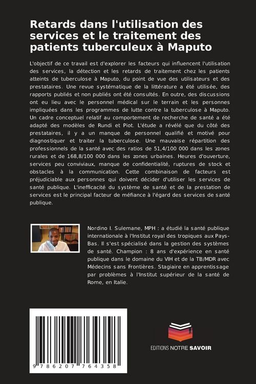 Produktbild: Retards dans l'utilisation des services et le traitement des patients tuberculeux &agrave; Maputo