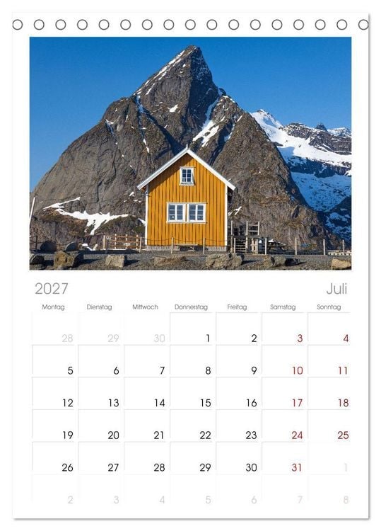 Produktbild: Tischplaner 2027 - Licht des Nordens - LOFOTEN (A5 Tischkalender zum Aufstellen) CALVENDO