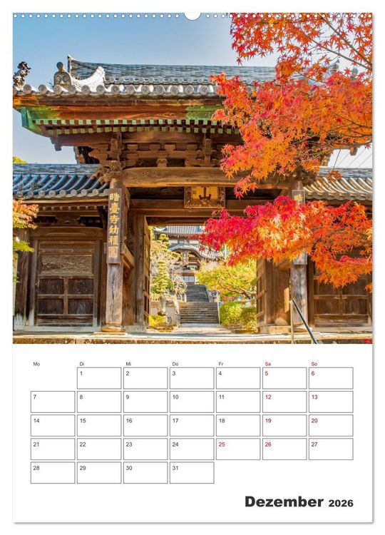 Produktbild: Schreine und Tempel - Heiligt&uuml;mern in Japan (hochwertiger Premium Wandkalender 2026 DIN A2 hoch), Kunstdruck in Hochglanz