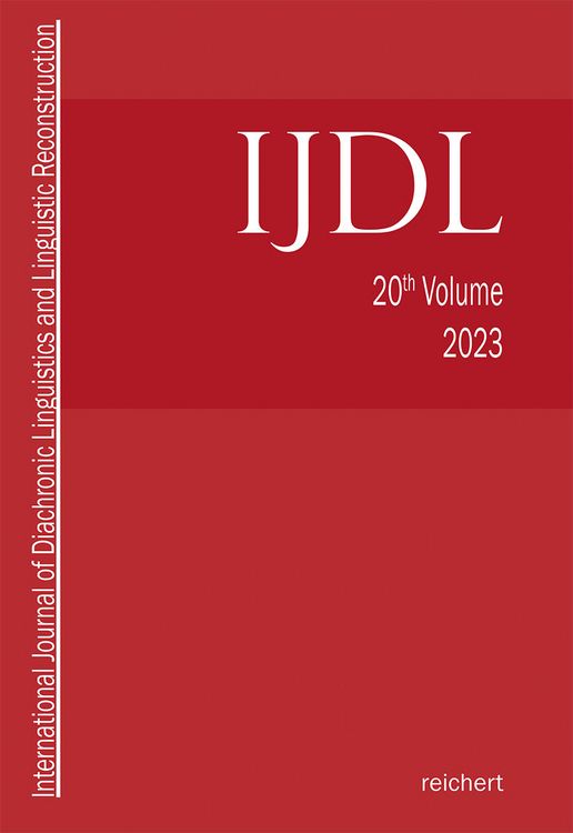 Produktbild: International Journal of Diachronic Linguistics and Linguistic Reconstruction