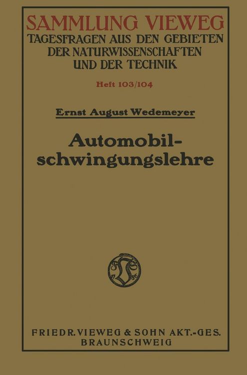 Produktbild: Automobilschwingungslehre