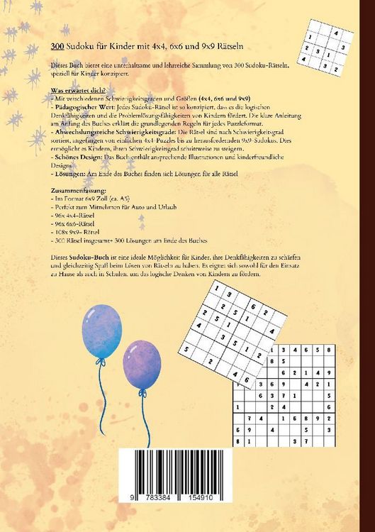 Produktbild: Sudoku f&uuml;r Kinder- 300 Sudokus