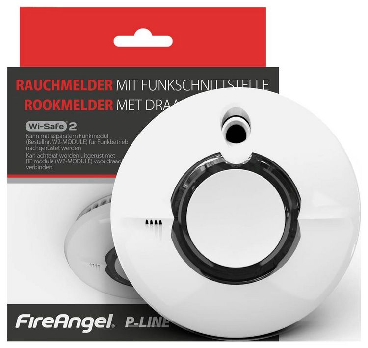 Produktbild: FireAngel Rauchwarnmelder inkl. 10 Jahres-Batterie, auf Funk umr&uuml;stbar batteriebetrieben (&Oslash; x H) 130 mm x 34 mm