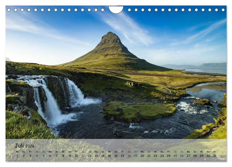 Produktbild: Island - In X Tagen um die Welt (Wandkalender 2026 DIN A4 quer), CALVENDO Monatskalender