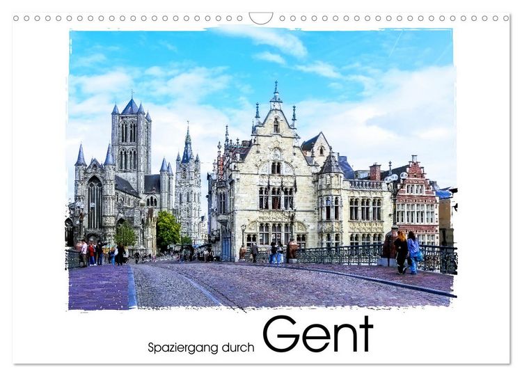 Produktbild: Spaziergang durch Gent (Wandkalender 2026 DIN A3 quer), CALVENDO Monatskalender