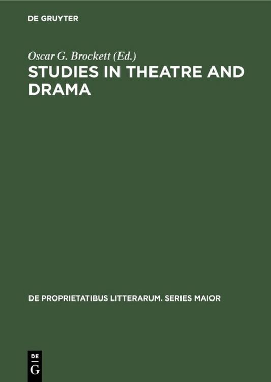 Produktbild: Studies in Theatre and Drama