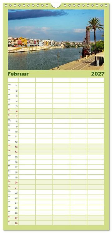 Produktbild: Familienplaner 2027 - Sevilla, eine der sch&ouml;nsten St&auml;dte der Welt mit 5 Spalten (Wandkalender, 21 x 45 cm) CALVENDO