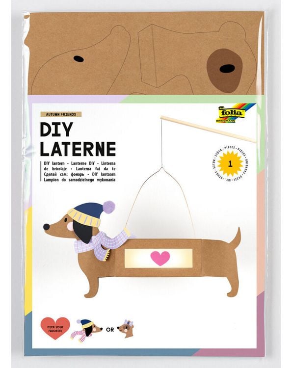 Produktbild: Folia Laternen-Bastelset Autumn Friends