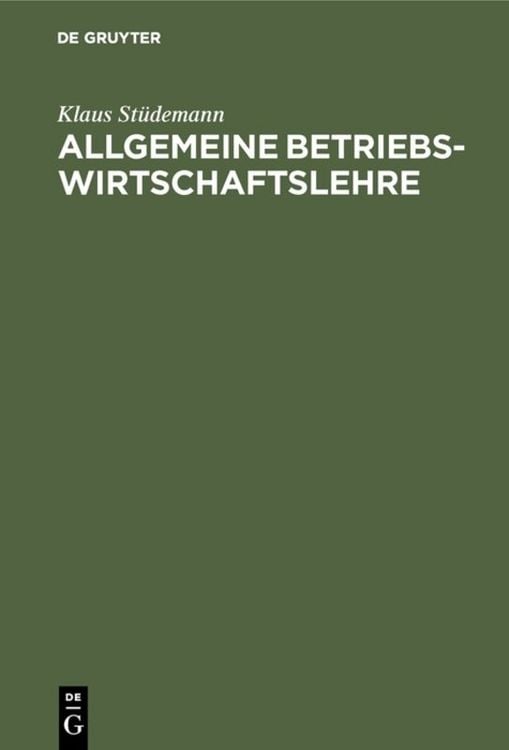 Produktbild: Allgemeine Betriebswirtschaftslehre