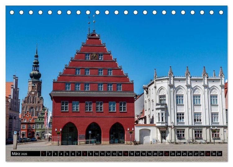 Produktbild: Greifswald, Bilder einer Stadt (Tischkalender 2026 DIN A5 quer), CALVENDO Monatskalender