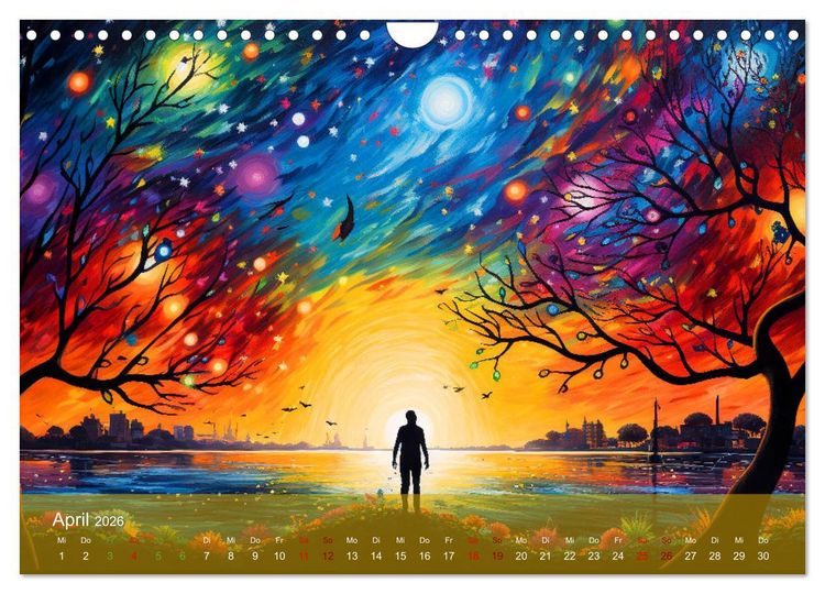 Produktbild: Vision&auml;re Leinwand: Kreative Symbole f&uuml;r Tr&auml;ume und Visionen (Wandkalender 2026 DIN A4 quer), CALVENDO Monatskalender