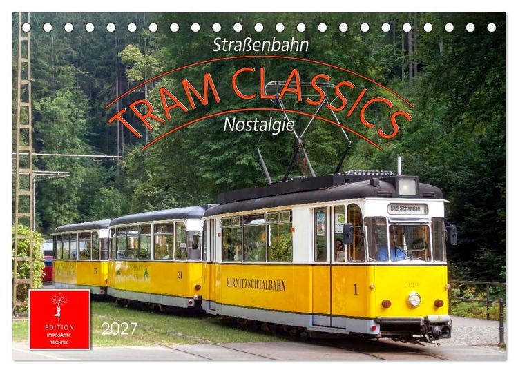Produktbild: TRAM CLASSICS - Stra&szlig;enbahn Nostalgie (Tischkalender 2027 DIN A5 quer), CALVENDO Monatskalender