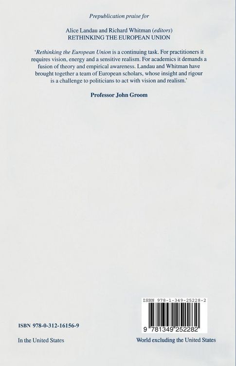 Produktbild: Rethinking the European Union