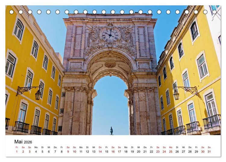 Produktbild: Lissabon und seine Wahrzeichen - Zwischen Tradition und Moderne (Tischkalender 2026 DIN A5 quer), CALVENDO Monatskalender