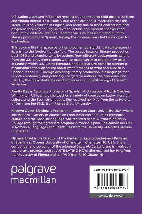Produktbild: Contemporary U.S. Latinx Literature in Spanish