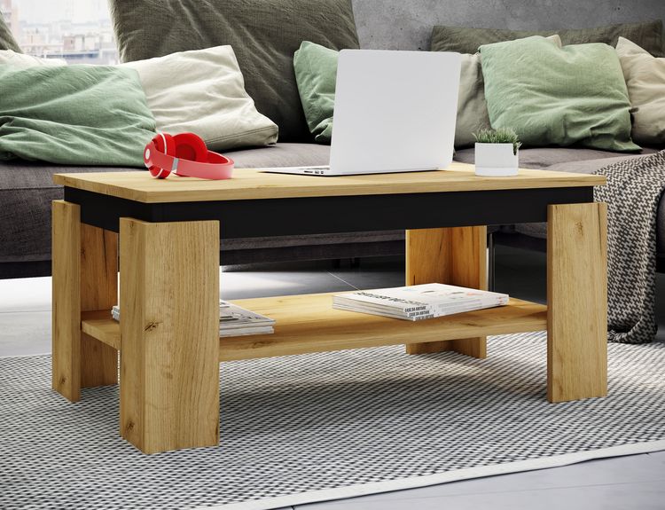 Produktbild: Holz Sofatisch Couchtisch Beistelltisch Rolas