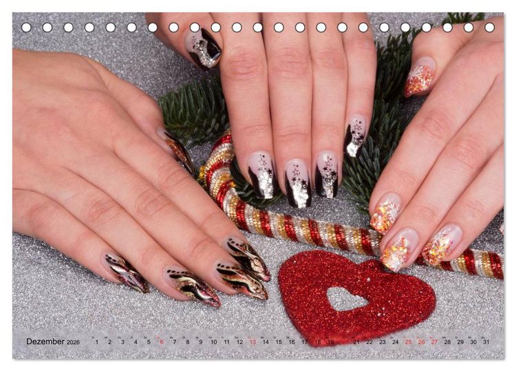 Produktbild: Verg&auml;ngliche Kunst - Nailart Episode 1 (Tischkalender 2026 DIN A5 quer), CALVENDO Monatskalender