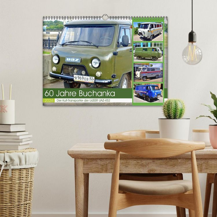 Produktbild: 60 Jahre Buchanka - Der Kult-Transporter der UdSSR UAZ-452 (Wandkalender 2026 DIN A3 quer), CALVENDO Monatskalender