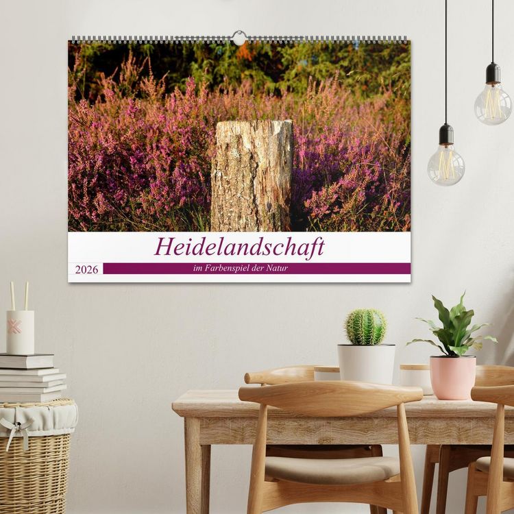 Produktbild: Heidelandschaft im Farbenspiel der Natur (Wandkalender 2026 DIN A2 quer), CALVENDO Monatskalender