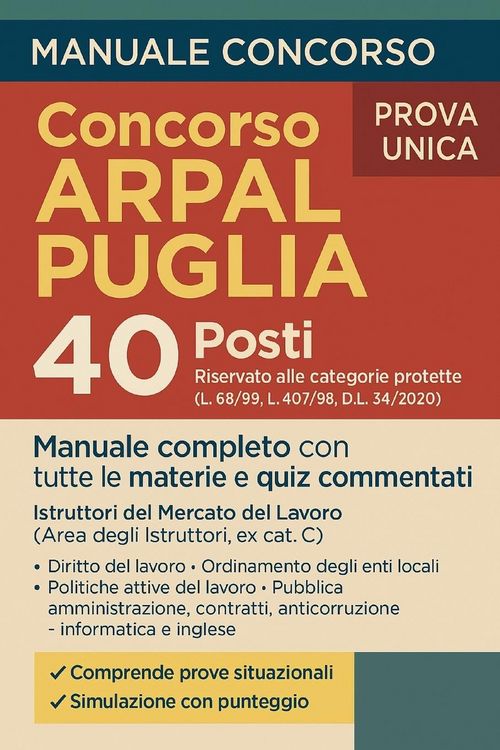 Produktbild: Manuale per Concorso ARPAL Puglia 2025