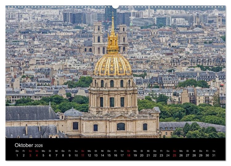 Produktbild: Paris (hochwertiger Premium Wandkalender 2026 DIN A2 quer), Kunstdruck in Hochglanz