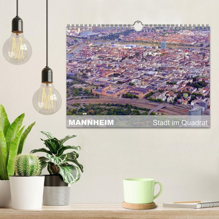Produktbild: Mannheim - Stadt im Quadrat (Wandkalender 2026 DIN A4 quer), CALVENDO Monatskalender