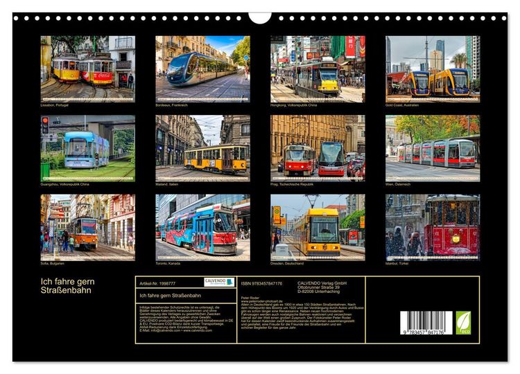 Produktbild: Ich fahre gern Stra&szlig;enbahn (Wandkalender 2026 DIN A3 quer), CALVENDO Monatskalender