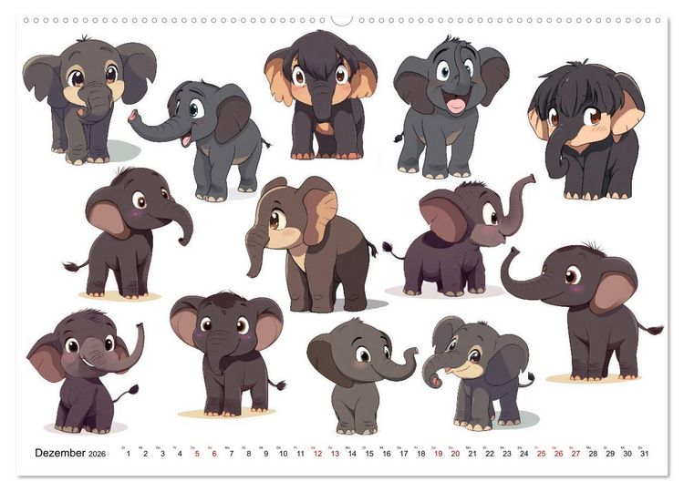 Produktbild: ComicZoo - eine lustige Tiertruppe (Wandkalender 2026 DIN A2 quer), CALVENDO Monatskalender