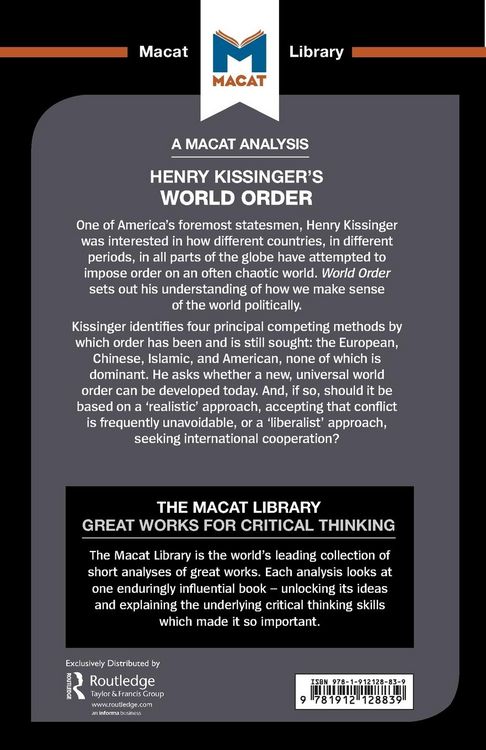 Produktbild: An Analysis of Henry Kissinger's World Order