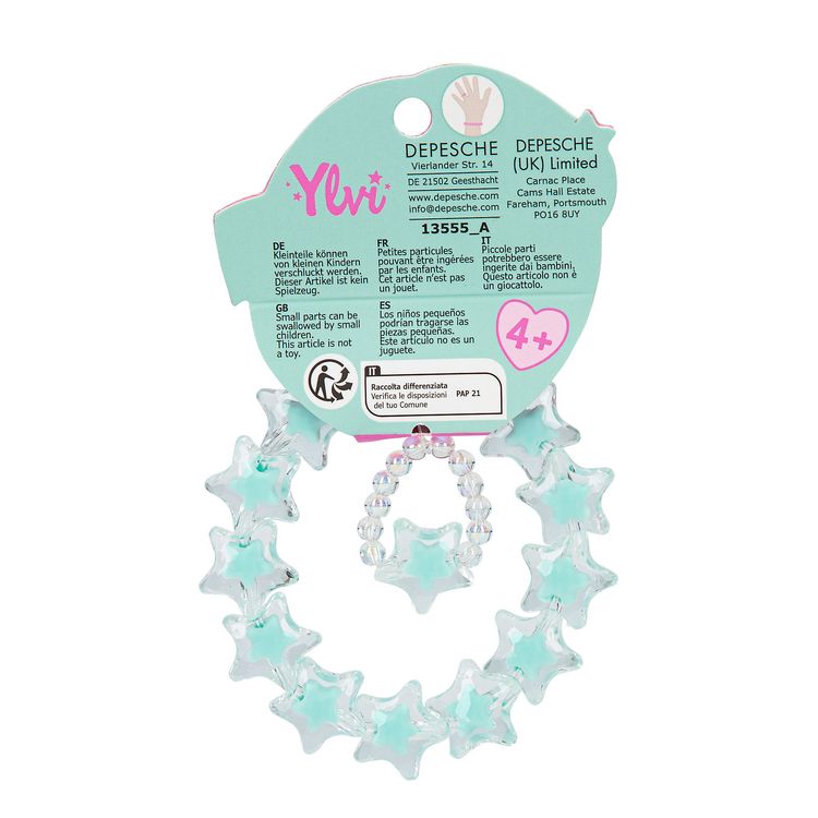 Produktbild: Ylvi Sternchenarmband und Ring im Set