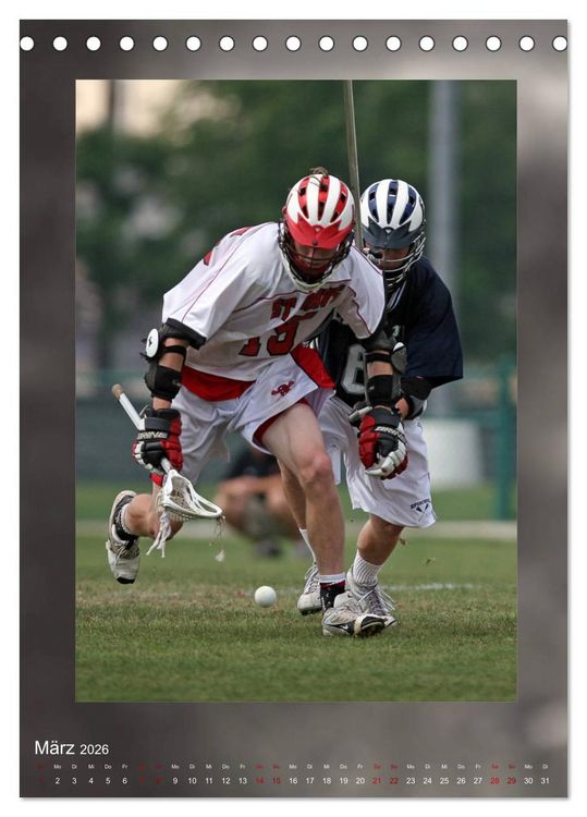 Produktbild: Teamsport - LACROSSE (Tischkalender 2026 DIN A5 hoch), CALVENDO Monatskalender