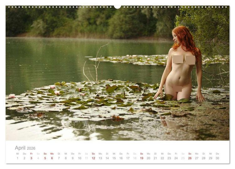 Produktbild: Wasser und Nymphen - Akt am Wasser (Wandkalender 2026 DIN A2 quer), CALVENDO Monatskalender