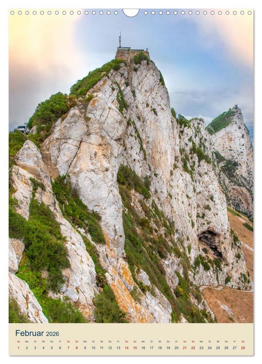 Produktbild: Gibraltar - Die Heimat der Berberaffen auf dem Rock (Wandkalender 2026 DIN A3 hoch), CALVENDO Monatskalender
