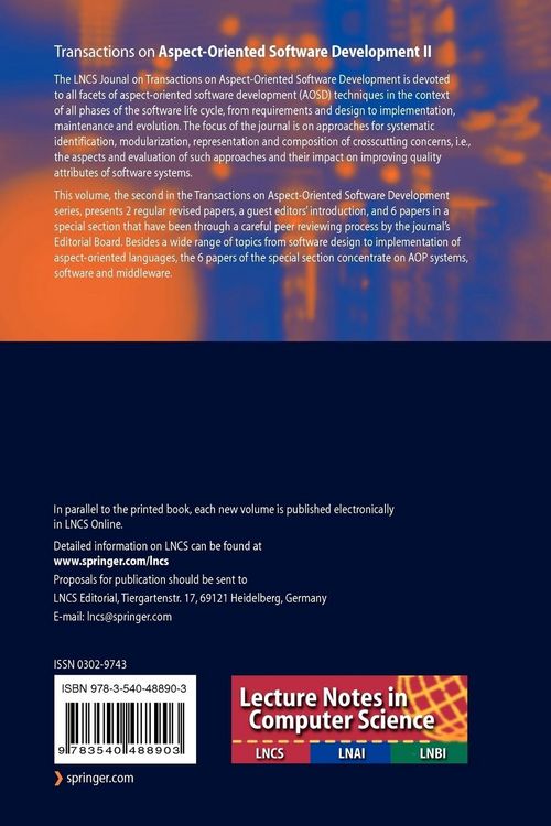 Produktbild: Transactions on Aspect-Oriented Software Development II