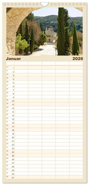 Produktbild: Familienplaner 2026 - Zauberhaftes Zypern mit 5 Spalten (Wandkalender, 21 x 45 cm) CALVENDO