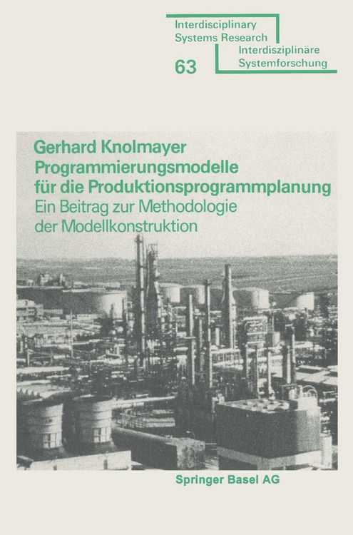 Produktbild: Programmierungsmodelle f&uuml;r die Produktionsprogrammplanung