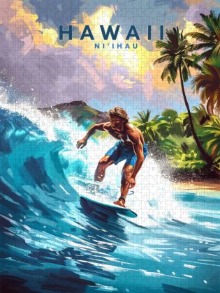 Produktbild: CALVENDO Puzzle Surfspot Ni'ihau | 1000 Teile Lege-Gr&ouml;&szlig;e 64x48cm Foto-Puzzle f&uuml;r gl&uuml;ckliche Stunden