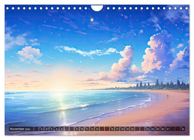 Produktbild: Inspirierende Str&auml;nde (Wandkalender 2026 DIN A4 quer), CALVENDO Monatskalender
