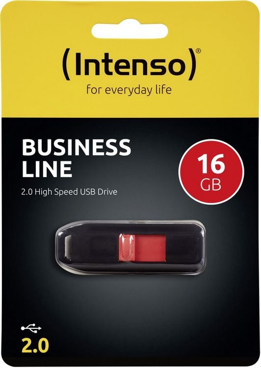 Produktbild: Intenso Business Line USB-Stick 16 GB Schwarz, Rot 3511470 USB-A (USB 2.0)