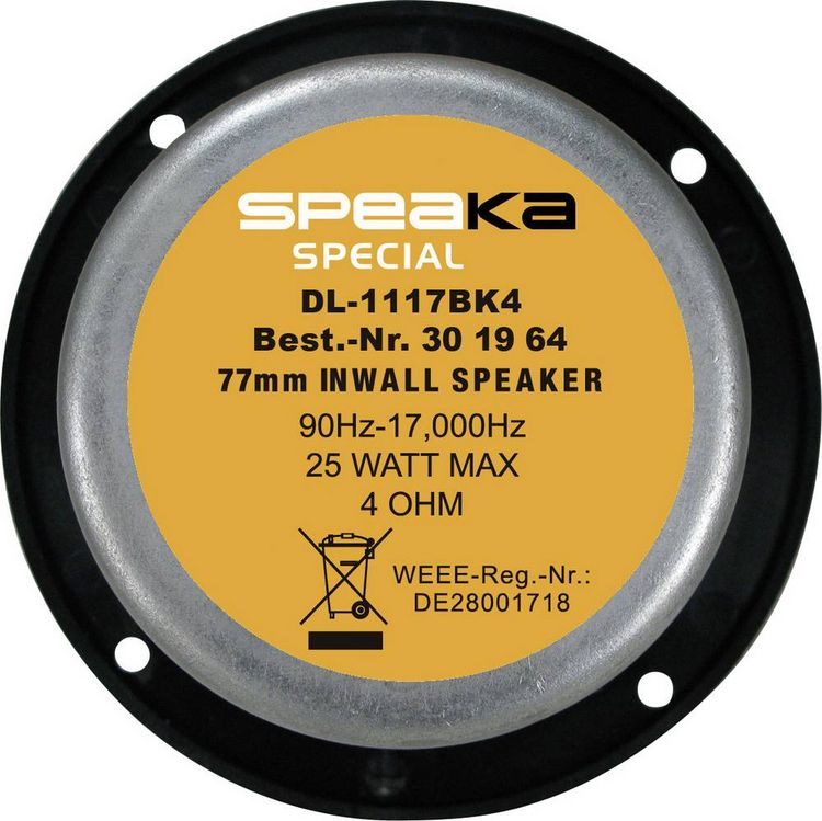 Produktbild: Renkforce SPE-178WT ELA-Einbaulautsprecher 40W 100V Wei&szlig; 1St.