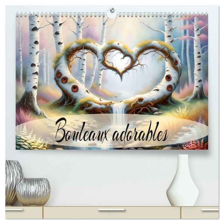Produktbild: Bouleaux adorables (Calendrier mural 2026 DIN A2 vertical) calendrier de bureau