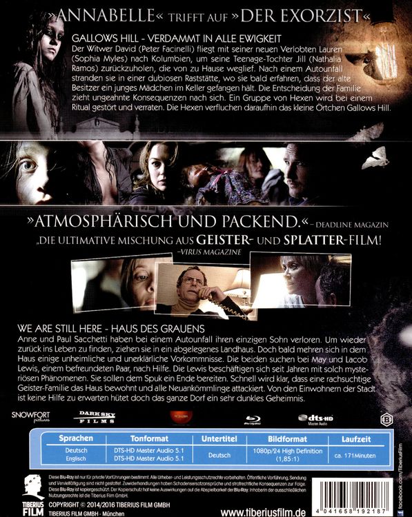 Produktbild: Mystery Double Pack 1: Gallows Hill & We are still here - Double2Edition/Uncut [2 BRs]